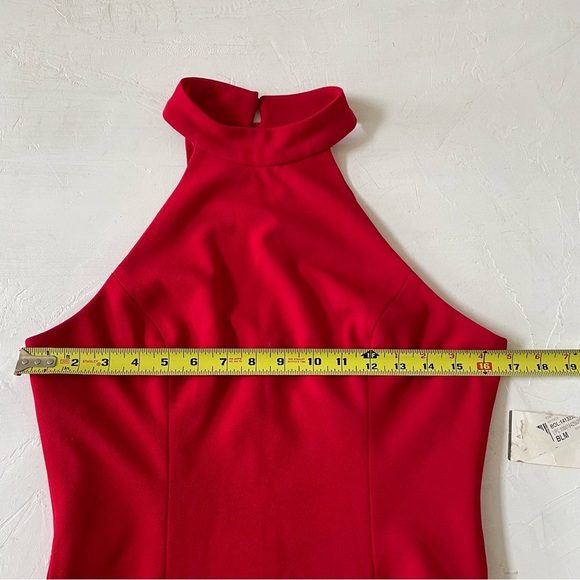 Dress the Population Women's Eden Halter Neck Bodycon Dress Rouge Red Size M NWT - Picture 5 of 9